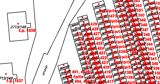 Pelhřimov 433 na parcele st. 2694/12 v KÚ Pelhřimov, Katastrální mapa