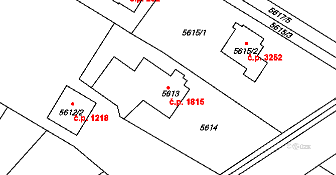 Frýdek 1815, Frýdek-Místek na parcele st. 5613 v KÚ Frýdek, Katastrální mapa