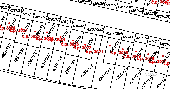 Smíchov 3021, Praha na parcele st. 4261/20 v KÚ Smíchov, Katastrální mapa