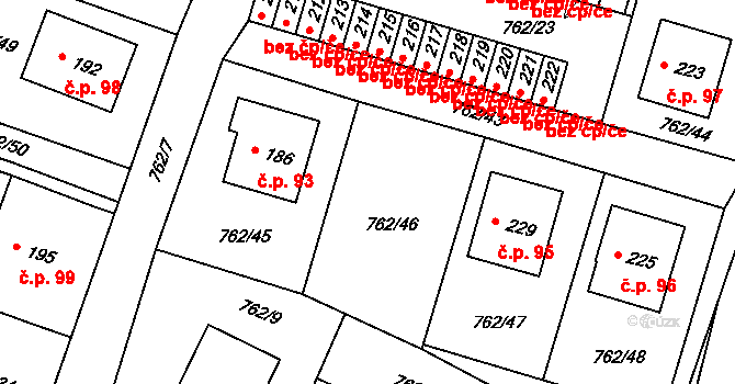 Horní Záhoří 94, Záhoří, Katastrální mapa