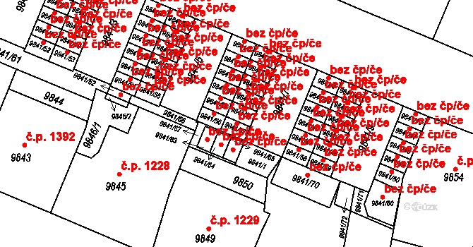 Plzeň 40060411 na parcele st. 9841/57 v KÚ Plzeň, Katastrální mapa