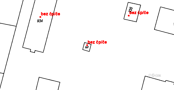 Hrušovany nad Jevišovkou 40972411 na parcele st. 937 v KÚ Hrušovany nad Jevišovkou, Katastrální mapa