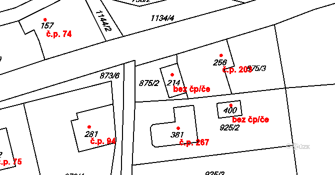 Bohdíkov 42473411 na parcele st. 214 v KÚ Dolní Bohdíkov, Katastrální mapa
