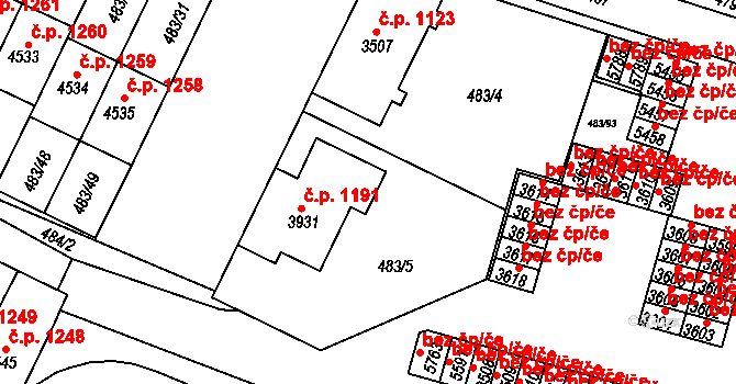 Třebíč 44145411 na parcele st. 7140 v KÚ Třebíč, Katastrální mapa