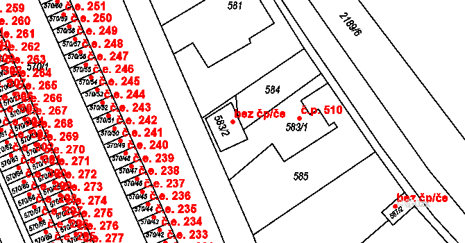 Klášterec nad Ohří 45074411 na parcele st. 583/2 v KÚ Klášterec nad Ohří, Katastrální mapa