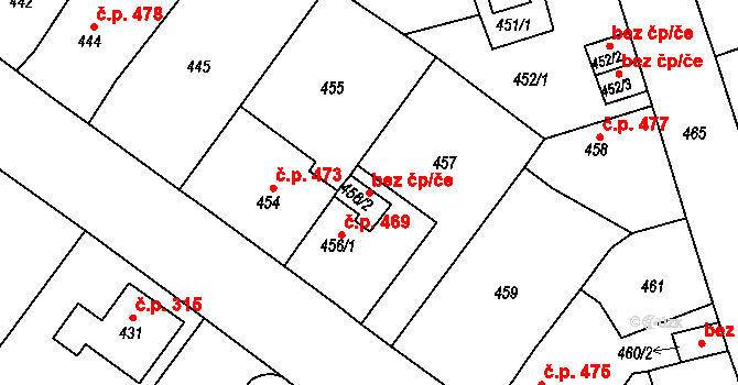 Proboštov 45094411 na parcele st. 456/2 v KÚ Proboštov u Teplic, Katastrální mapa