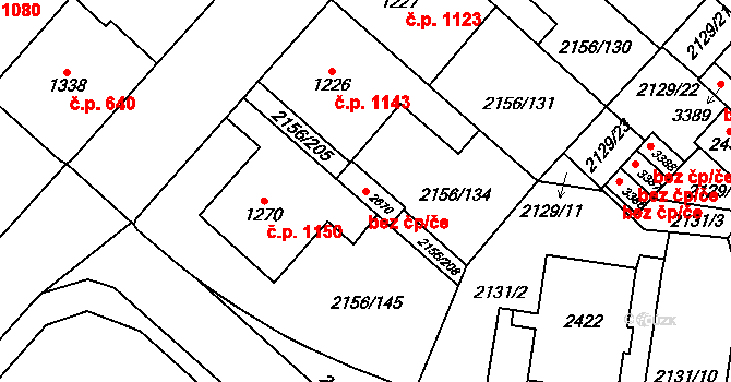 Choceň 45505411 na parcele st. 2670 v KÚ Choceň, Katastrální mapa