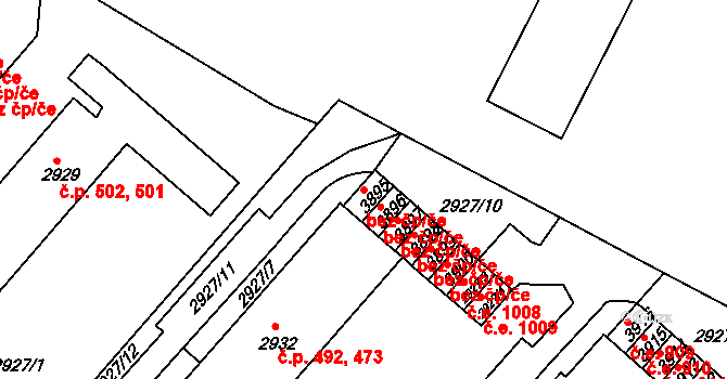 Děčín 47235411 na parcele st. 3895 v KÚ Podmokly, Katastrální mapa