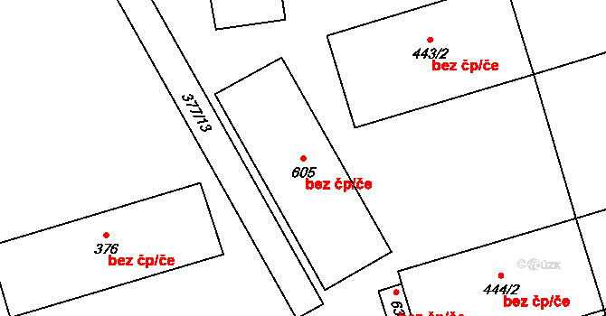 Zlín 47800411 na parcele st. 605 v KÚ Louky nad Dřevnicí, Katastrální mapa