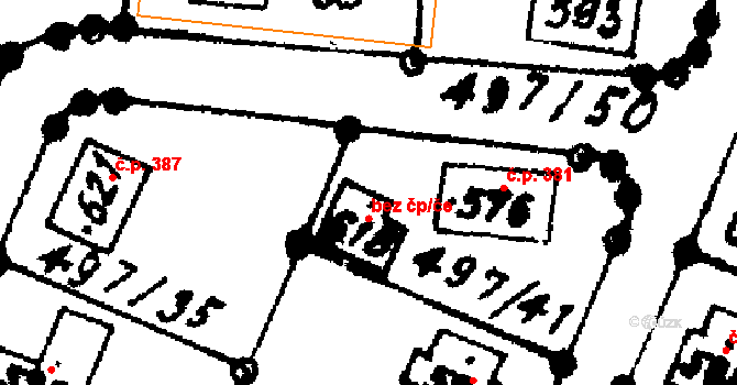 Nasavrky 50550411 na parcele st. 618 v KÚ Nasavrky, Katastrální mapa