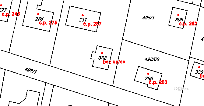 Orel 80254411 na parcele st. 332 v KÚ Orel, Katastrální mapa