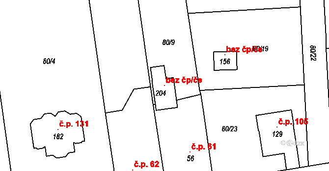 Humpolec 97280411 na parcele st. 204 v KÚ Rozkoš u Humpolce, Katastrální mapa