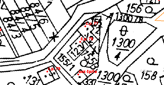 Markvartice 78, Jablonné v Podještědí na parcele st. 123/1 v KÚ Markvartice v Podještědí, Katastrální mapa