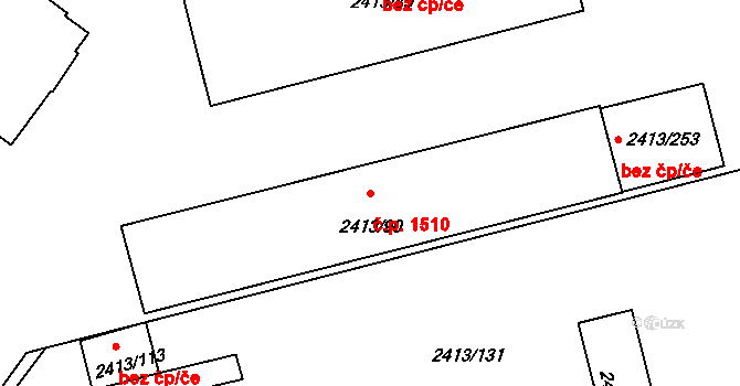 Pelhřimov 1510 na parcele st. 2413/90 v KÚ Pelhřimov, Katastrální mapa