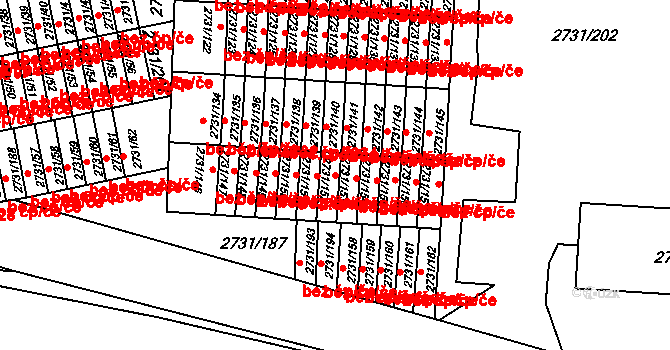 Příbram 44472412 na parcele st. 2731/152 v KÚ Příbram, Katastrální mapa