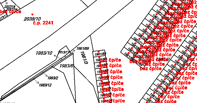 Turnov 44773412 na parcele st. 1981/85 v KÚ Turnov, Katastrální mapa