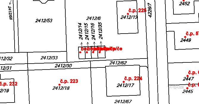 Jaroměř 48424412 na parcele st. 2412/35 v KÚ Jaroměř, Katastrální mapa