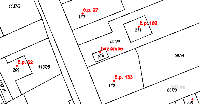 Litohlavy 48806412 na parcele st. 276 v KÚ Litohlavy, Katastrální mapa