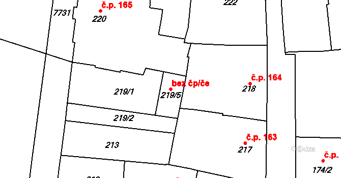 Prostějov 48858412 na parcele st. 219/5 v KÚ Prostějov, Katastrální mapa