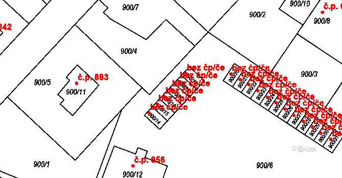 Holice 49240412 na parcele st. 900/17 v KÚ Holice v Čechách, Katastrální mapa