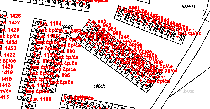 Cheb 916 na parcele st. 3780 v KÚ Cheb, Katastrální mapa