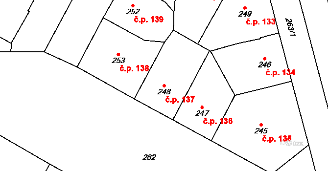 Vyšehrad 137, Praha na parcele st. 248 v KÚ Vyšehrad, Katastrální mapa