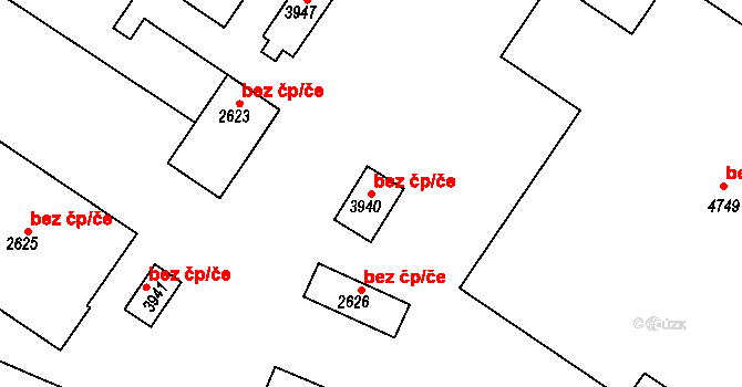 Česká Třebová 39401413 na parcele st. 3940 v KÚ Česká Třebová, Katastrální mapa