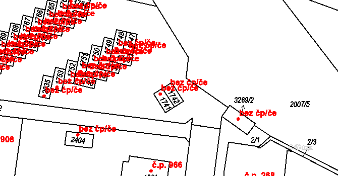 Milevsko 39945413 na parcele st. 1742 v KÚ Milevsko, Katastrální mapa