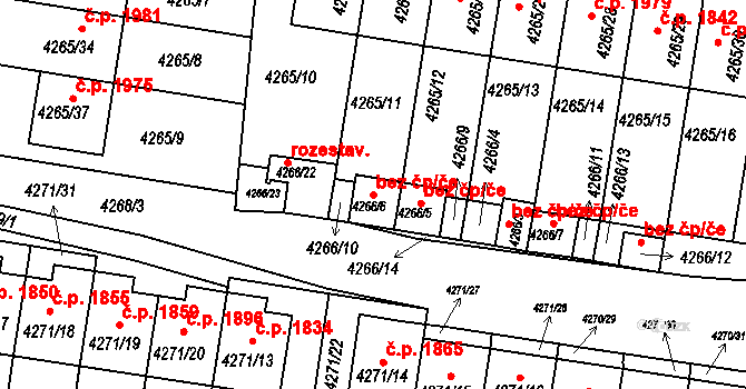 Boskovice 42785413 na parcele st. 4266/6 v KÚ Boskovice, Katastrální mapa