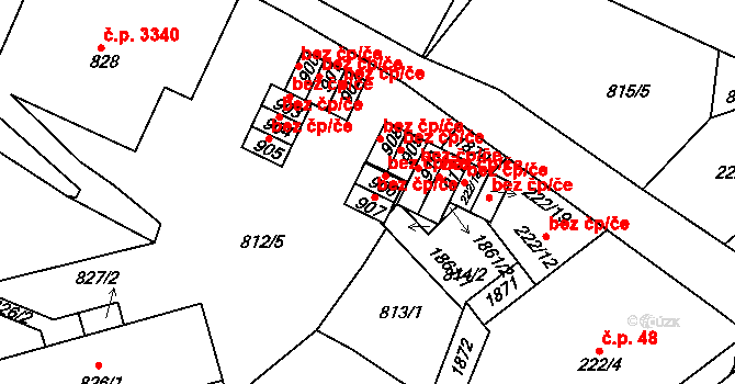 Jablonec nad Nisou 44208413 na parcele st. 907 v KÚ Jablonecké Paseky, Katastrální mapa
