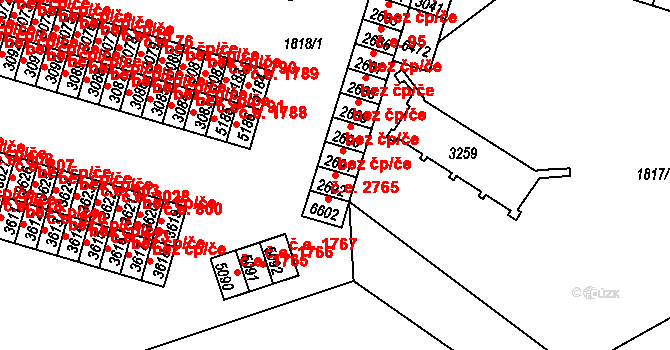 Cheb 44654413 na parcele st. 2692 v KÚ Cheb, Katastrální mapa