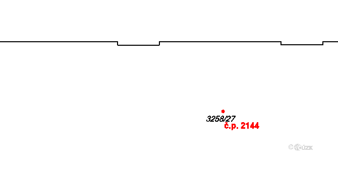 Chodov 2144, Praha na parcele st. 3258/27 v KÚ Chodov, Katastrální mapa