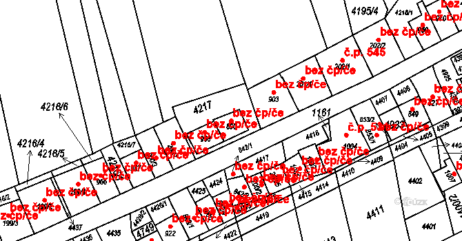 Bořetice 42336414 na parcele st. 890 v KÚ Bořetice u Hustopečí, Katastrální mapa