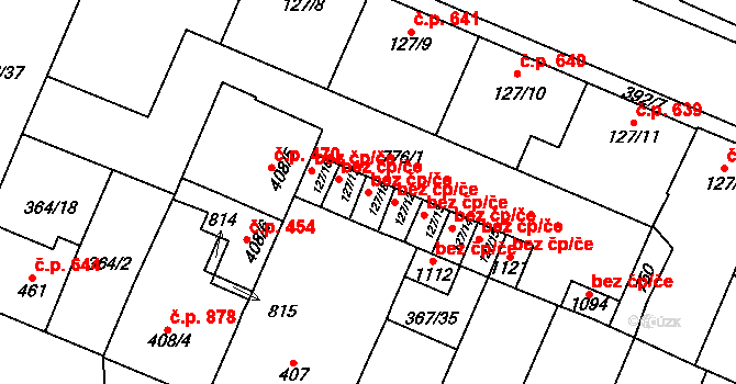 Kralupy nad Vltavou 42481414 na parcele st. 127/18 v KÚ Lobeč, Katastrální mapa