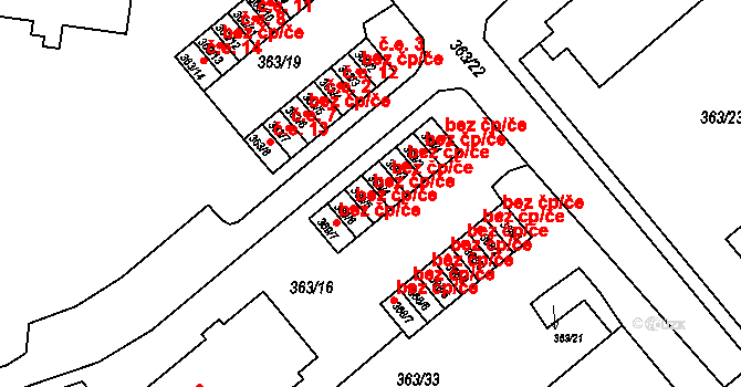 Rousínov 42967414 na parcele st. 369/5 v KÚ Rousínov u Vyškova, Katastrální mapa