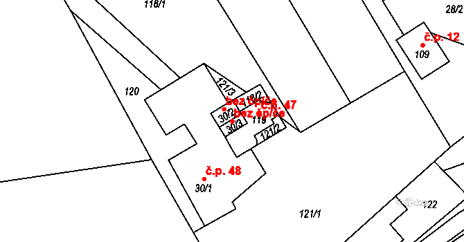 Liptaň 43291414 na parcele st. 30/3 v KÚ Bučávka, Katastrální mapa