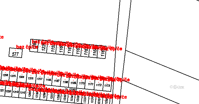 Králíky 43540414 na parcele st. 1165 v KÚ Králíky, Katastrální mapa