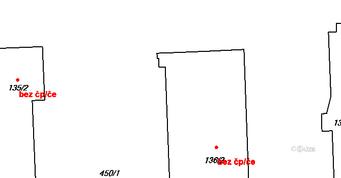 Veletov 47324414 na parcele st. 450/1 v KÚ Veletov, Katastrální mapa