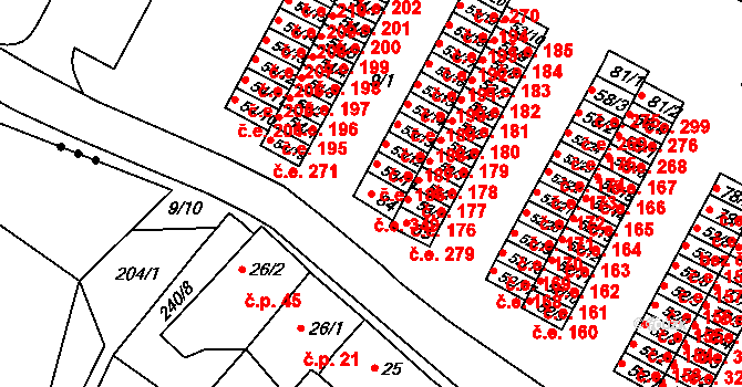 Chanov 349, Obrnice na parcele st. 84 v KÚ Chanov, Katastrální mapa