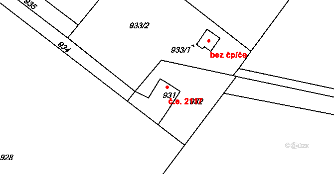 Dolní Těrlicko 2117, Těrlicko na parcele st. 931 v KÚ Dolní Těrlicko, Katastrální mapa