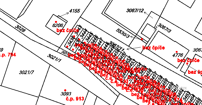 Havlíčkův Brod 38677415 na parcele st. 3448 v KÚ Havlíčkův Brod, Katastrální mapa