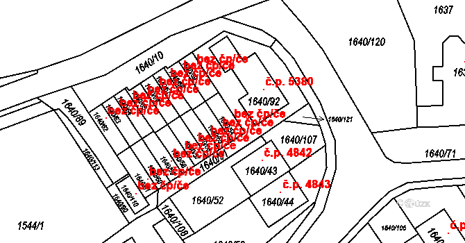 Chomutov 39099415 na parcele st. 1640/54 v KÚ Chomutov I, Katastrální mapa