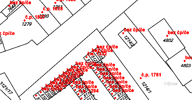 Kroměříž 43282415 na parcele st. 5123 v KÚ Kroměříž, Katastrální mapa