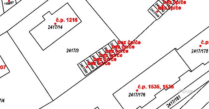 Rychnov nad Kněžnou 44283415 na parcele st. 2417/147 v KÚ Rychnov nad Kněžnou, Katastrální mapa