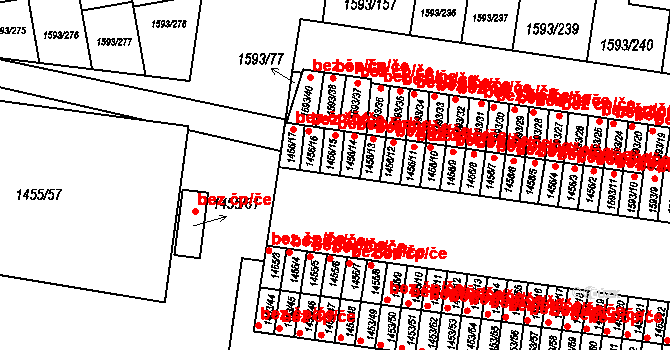 Kosmonosy 45290415 na parcele st. 1456/15 v KÚ Kosmonosy, Katastrální mapa