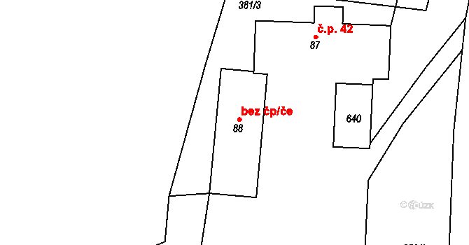 Teplice nad Metují 46563415 na parcele st. 88 v KÚ Dolní Teplice, Katastrální mapa