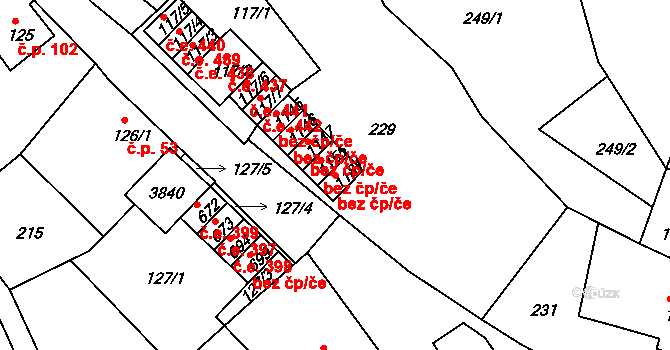 Krupka 49294415 na parcele st. 1181 v KÚ Krupka, Katastrální mapa