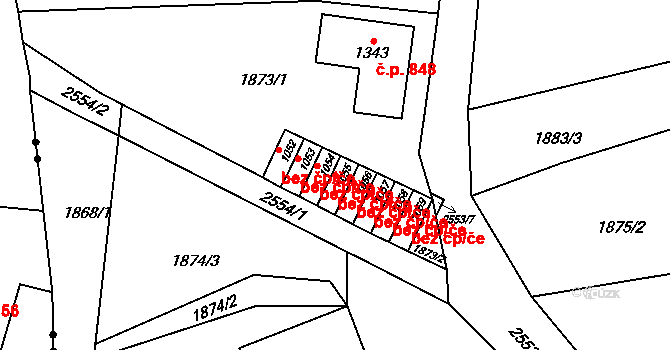 Česká Kamenice 50155415 na parcele st. 1055 v KÚ Česká Kamenice, Katastrální mapa