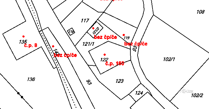 Janovice 160, Rýmařov na parcele st. 122 v KÚ Janušov, Katastrální mapa