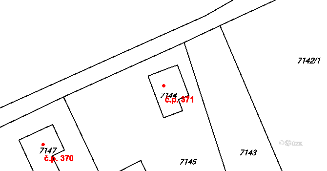 Varnsdorf 371 na parcele st. 7144 v KÚ Varnsdorf, Katastrální mapa